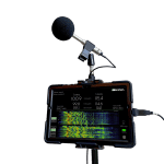front of house, foh meter, onbemande meetpost tablet android, decibelmeter android device, festival meter techniek, geluidsnormen schoolfeest